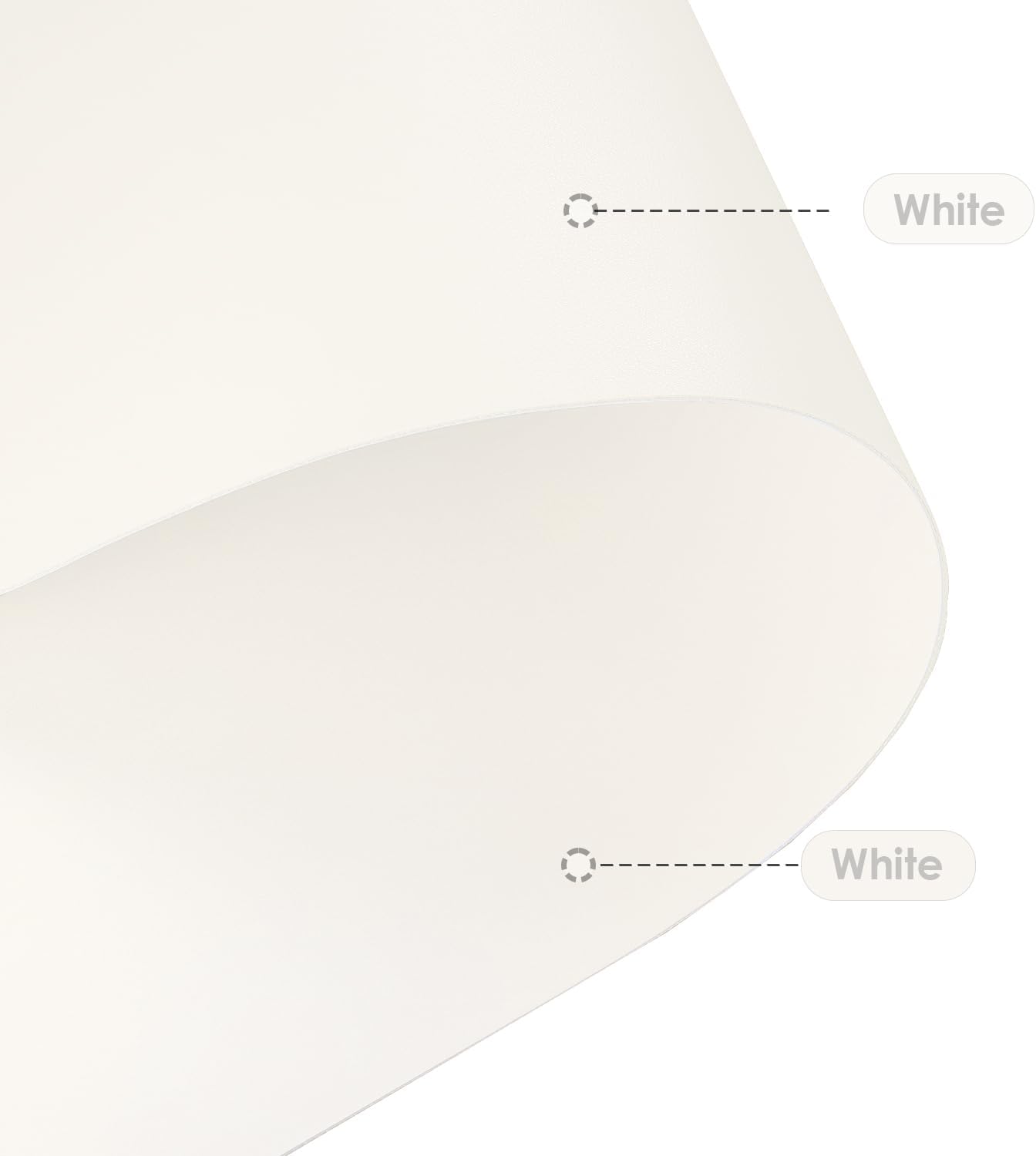 Leather Table Cover,1.8mm Thick,42x42 Inch Table Protector,Table Protector for Dining Room Table,Dining Table Cover,Table Cover Protector,Dining Table Protector(White+White,42x42)