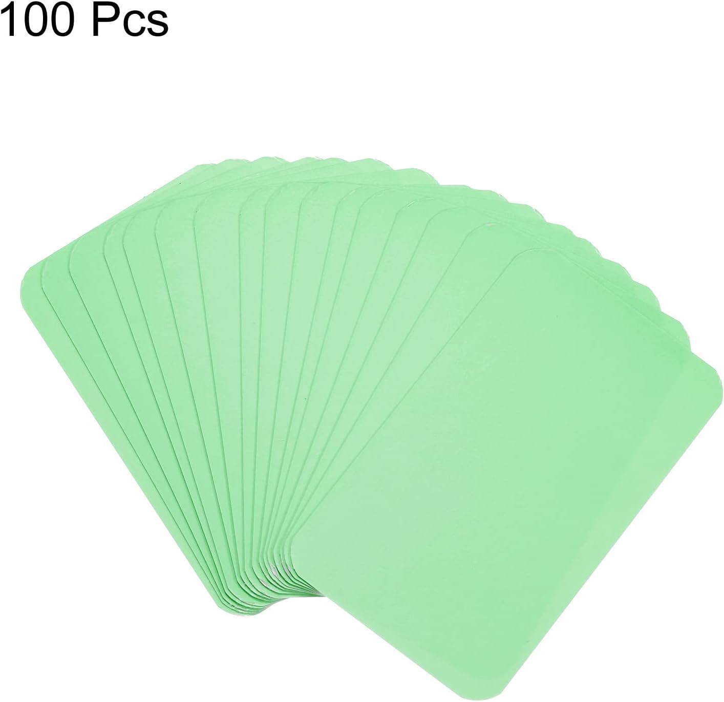 PATIKIL 3.5" x 2" Blank Paper Business Cards, 100 Pack Small Index Flash Cards Words Message Note Card Mini Paper Tags for DIY Gift Craft Scrapbooking, Green