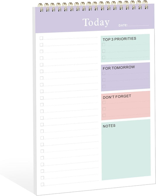 Weekly To Do List Notepad, Undated Planner with 52 Sheets (6.5''x8.9''), Desk Weekly Planner for Women & Man, Home School & Work