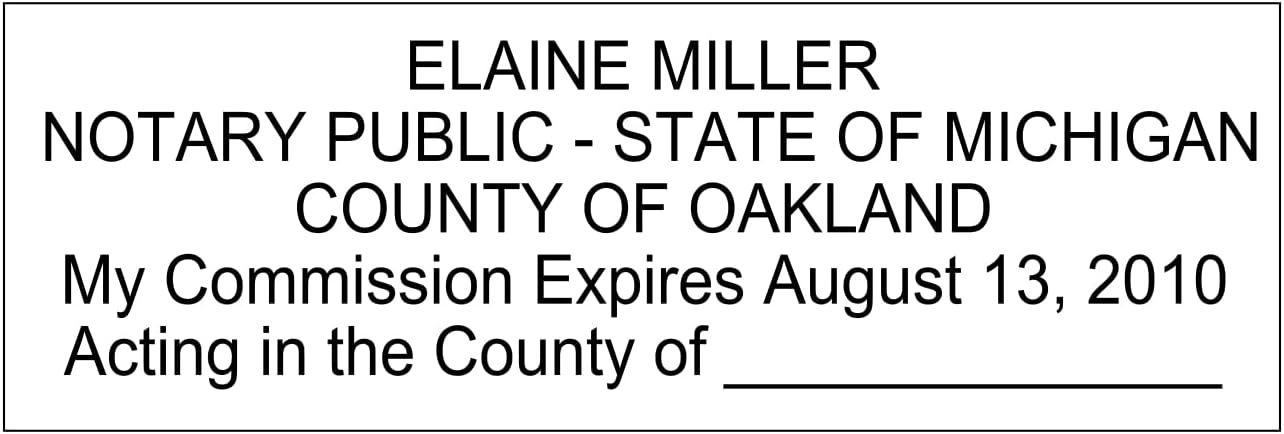 Notary Stamp Seal Ink Personalized Self Inking Stamp Custom Stamp Rubber Stamp Trodat 4913 Self Ink Notary Stamp - 7/8" x 2-3/8" Impression Area