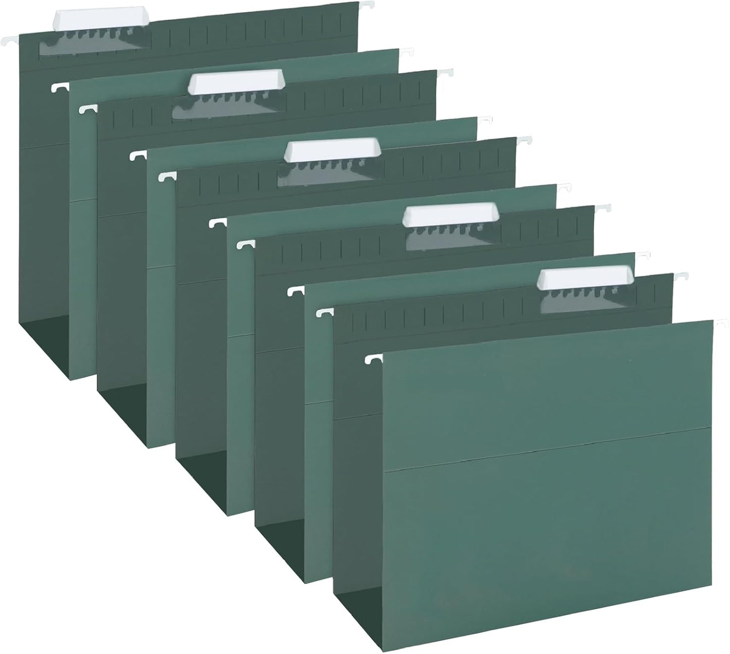 HERKKA Extra Capacity Hanging File Folders, 30 Pack Reinforced Hang Folders with Heavy Duty 3 Inch Expansion, Designed for Bulky Files, Medical Charts, Letter Size, Green