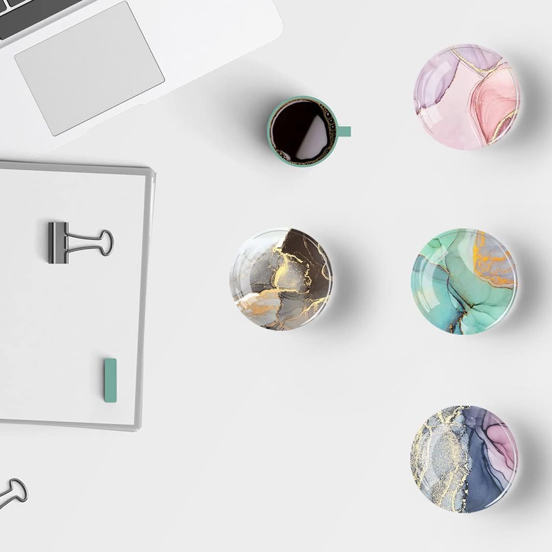 12Pcs Glass Strong Magnetic Refrigerator Magnet Fridge Sticker,Marble Crystal Fridge Magnets Decoration for Crafts,Fridge Magnets for Kitchen, Office Whiteboard, Cabinet and Dishwasher