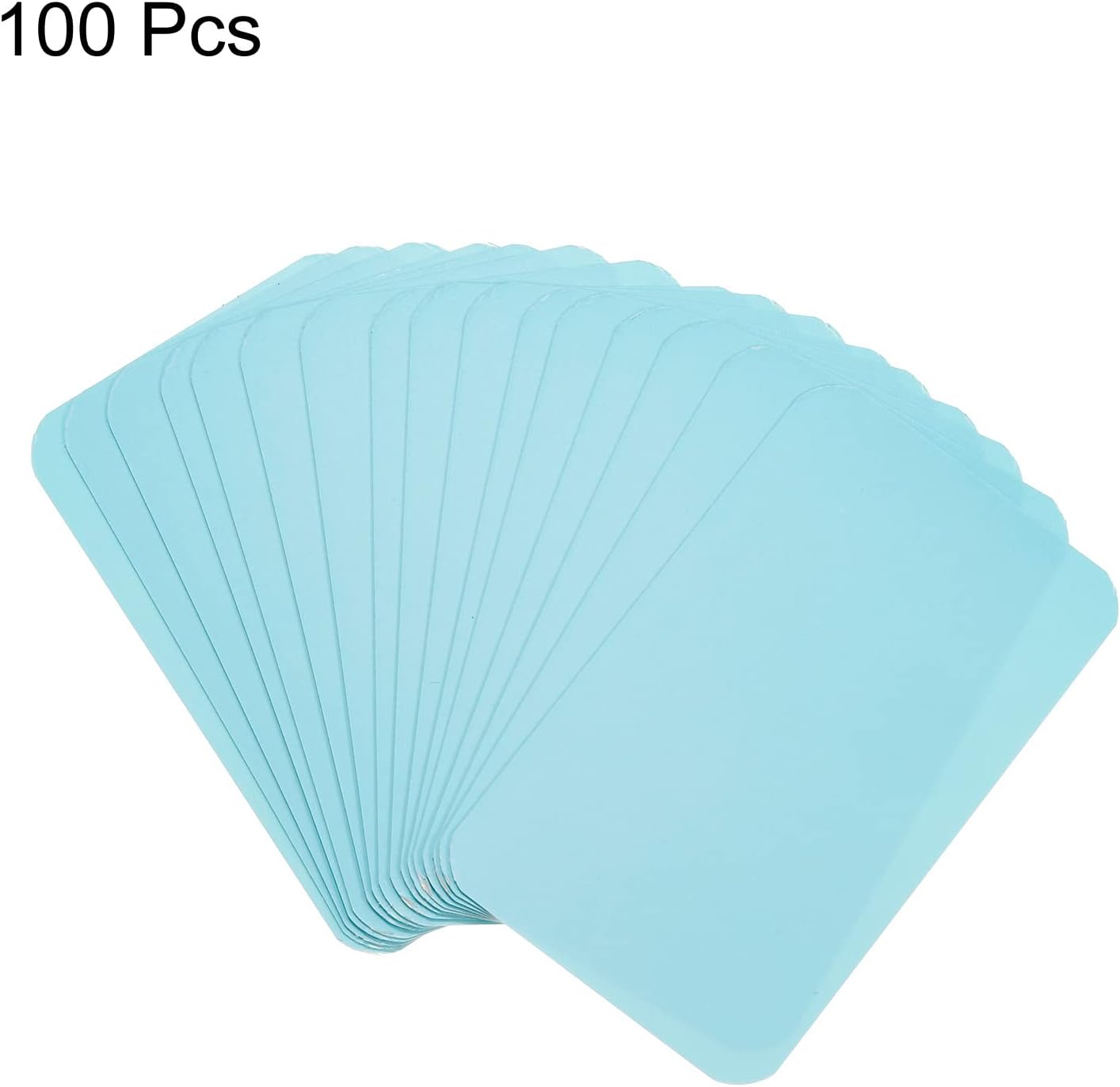 PATIKIL 3.5" x 2" Blank Paper Business Cards, 100 Pack Small Index Flash Cards Words Message Note Card Mini Paper Tags for DIY Gift Craft Scrapbooking, Blue