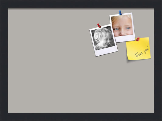 PinPix 18x13 Inch Cork Bulletin Board. This Decorative Framed Pin Board Comes with Dark Stone Design and a Satin Black Frame. Ideal for Home Office Decor or Message Board (PinPix-1808)