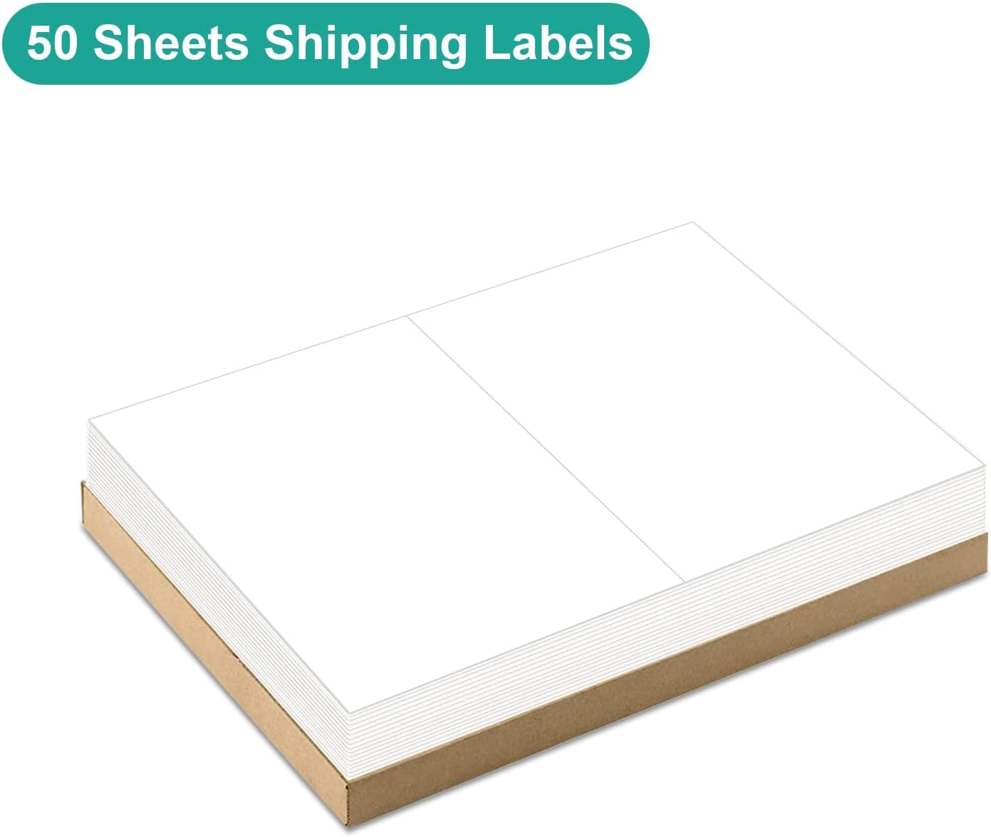 MFLABEL Half Sheet Label Laser/Ink Jet Shipping Label 8.5 x 11 Inches Packaging Labels, Address Labels for Laser & Inkjet Printers, 1300 Count(650 Sheets)
