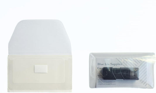 Business Card Pocket - Flash Drive Pocket - Self Adhesive - Open Long - Resealable Flap - BIS10130 (10-Pack), Clear