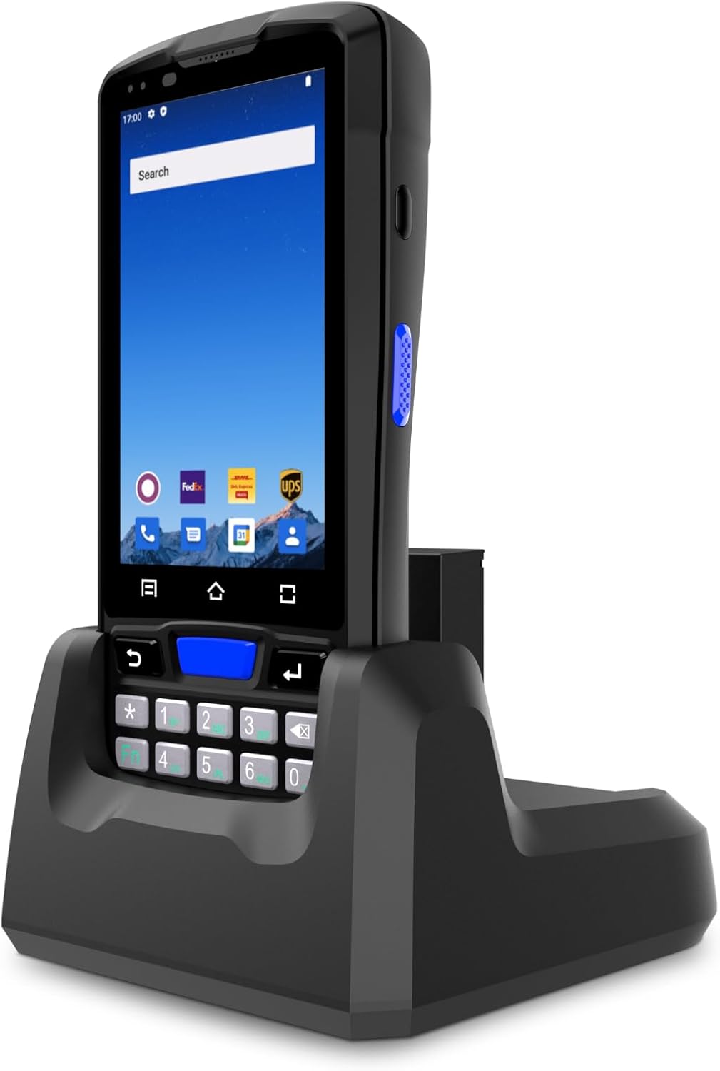 Rayoungtek Android Barcode Scanner Built-in HW N5703 1D/2D/QR Scan Engine, NFC Reader, Rugged Android 12 4G WiFi Wireless Handheld Moible Computer PDA Data Terminal with Charge Dock