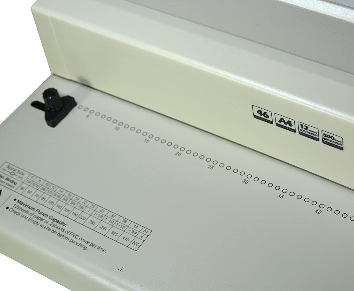 PPE S12 Coil Binding Machine Spiral Coil Binding Machine Manual Round Hole Punch 4 to 1 Pitch 12 Sheet Punch Capacity