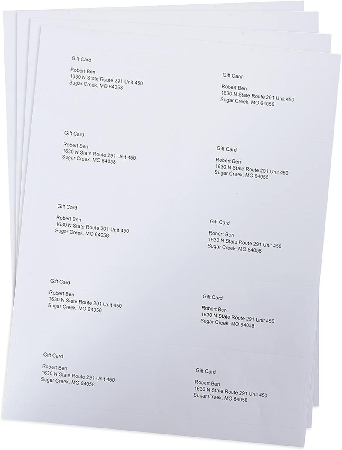 9527 Product 10 UP Sticker Labels,2x4 inches FBA Shipping Address Labels for Laser/Ink Jet Printer,Total 5000 Labels