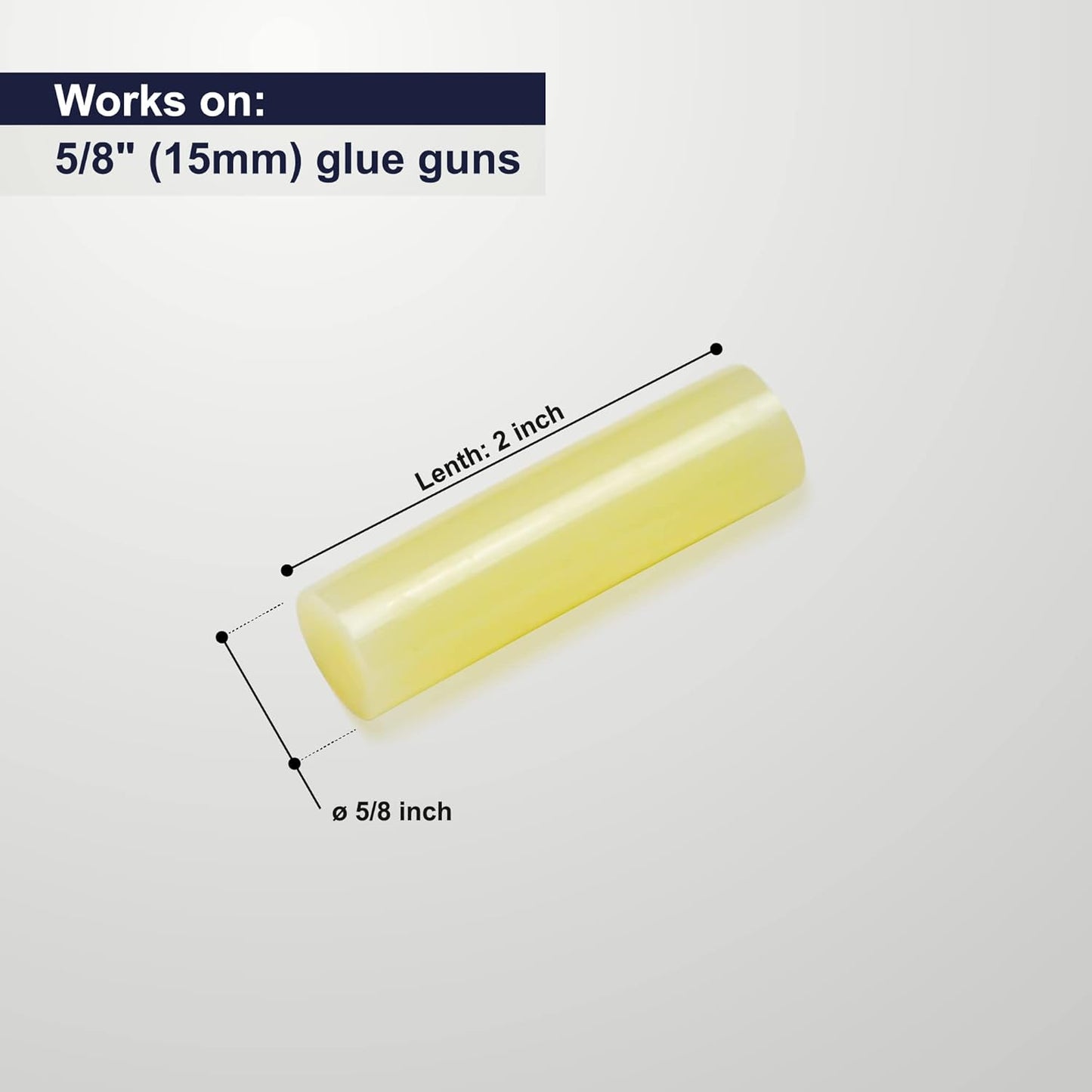 ASA Large Hot Glue Sticks for Glue Gun - 5/8" x 2" | High-Strength Hot Gun Sticks Adhesive for Corrugated Materials | Industrial Grade for Packaging & Woodworking | Pack of 1417
