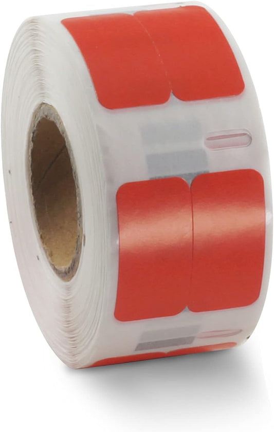 BETCKEY Colored Labels Compatible with Dymo 30333 (1/2" x 1") Extra Small Labels (2-up), Compatible for Dymo LabelWriter Thermal 450, 4XL & Zebra Desktop Printers [2 Rolls, Red]