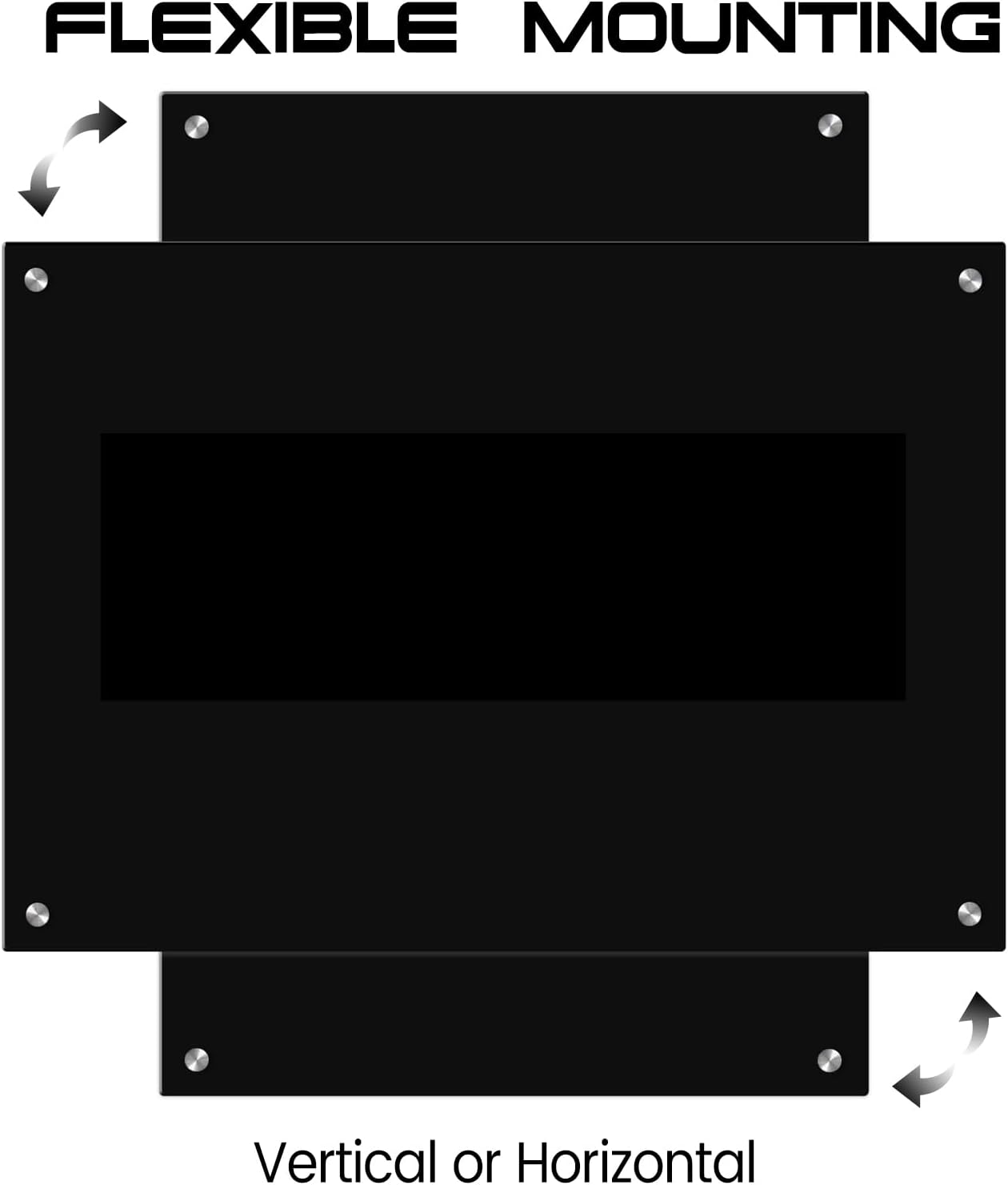 Magnetic Glass Whiteboard 48" x 36" Dry Erase Board Frameless Premium Tempered Galssboards Wall Mounted Glossy writeboard with Eraser, Marker Tray for Interactive Office, (Black)