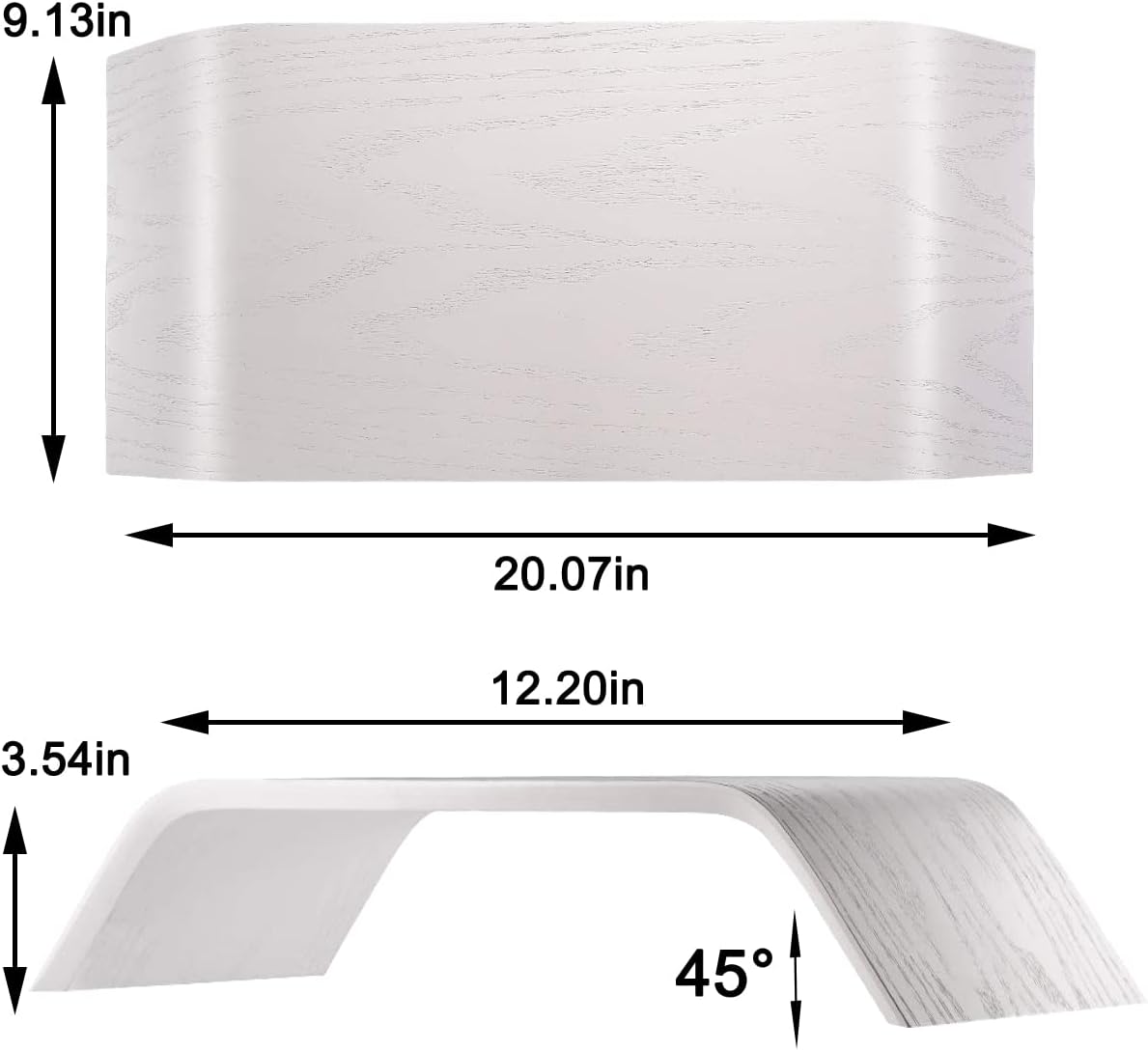 SAMDI Wooden Computer Monitor Stand, Desktop Accessories, Laptop Stand, Notebook Stand, for MacBook Stand (Oak Wood White)