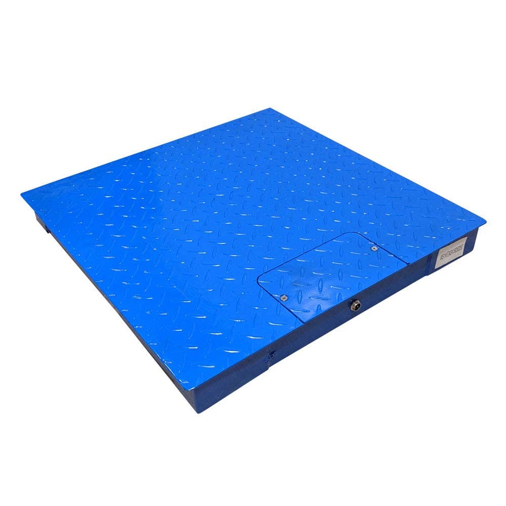 PEC Tools FS Series Professional Grade Steel Floor Scale - Heavy-Duty Pallet Scale and Shipping Scale for Industrial Use - Weighing Scale for Packages Up to 10000x1lb - 60x60