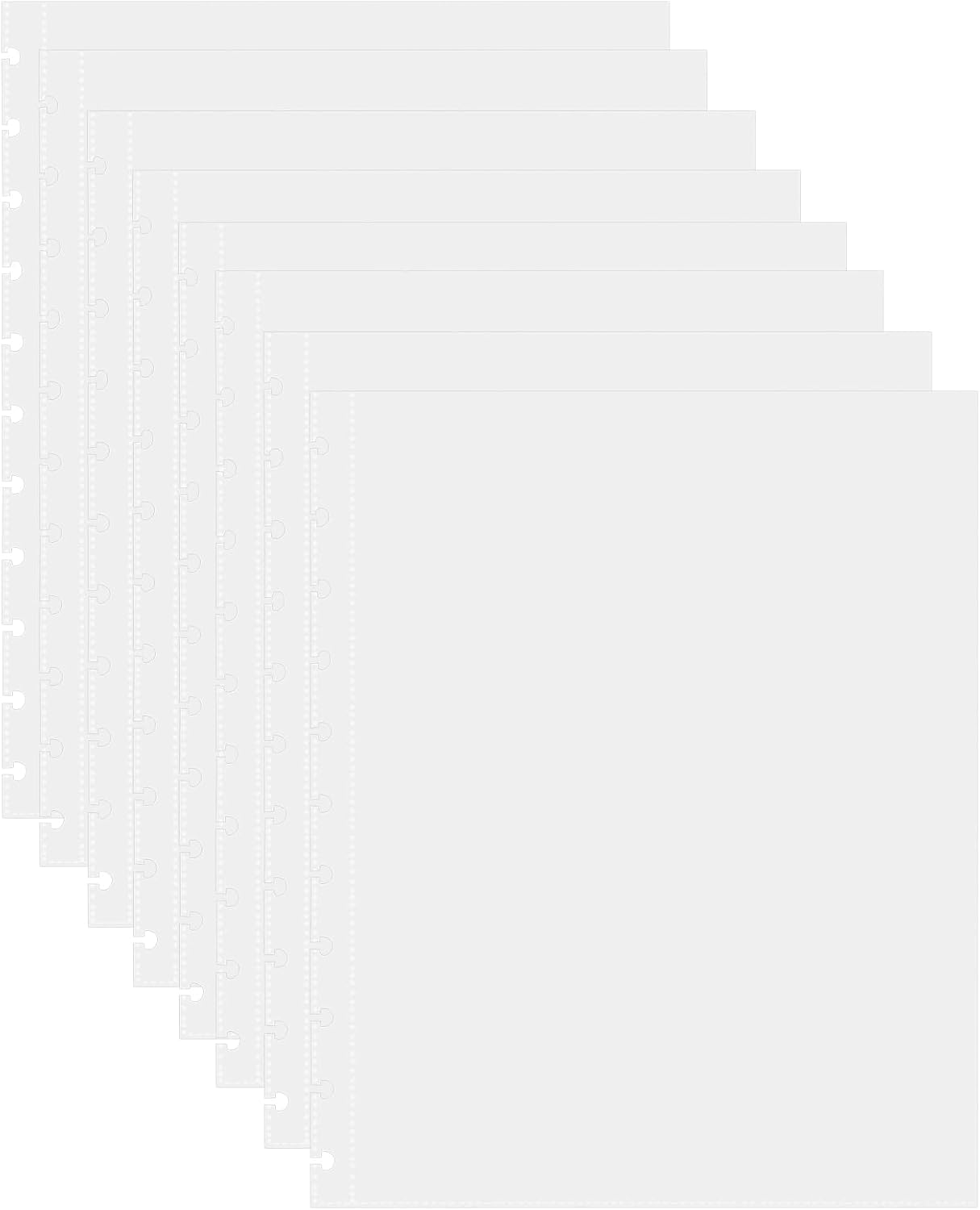 50 Piece Clear Sheet Protectors Page Protectors 8.5 x 11 Clear Binder Sheet Protectors Discbound Sheet Protectors for Discbound Holds Letter Size Discbound Binding Cover