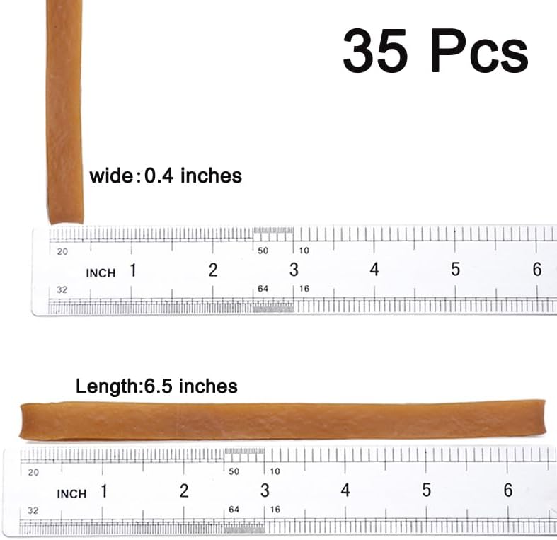 Rubber Bands Large Wide 6.5inch 35pcs Rubber Bands for Office Supplies Home School Elastic bands Large