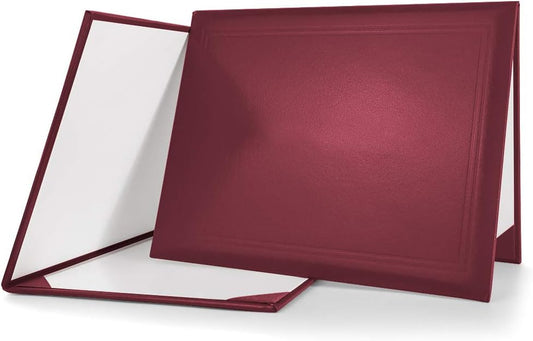 GraduationMall 8.5"x11" Smooth Padded Diploma Cover Certificate Holder Maroon,1-Pack