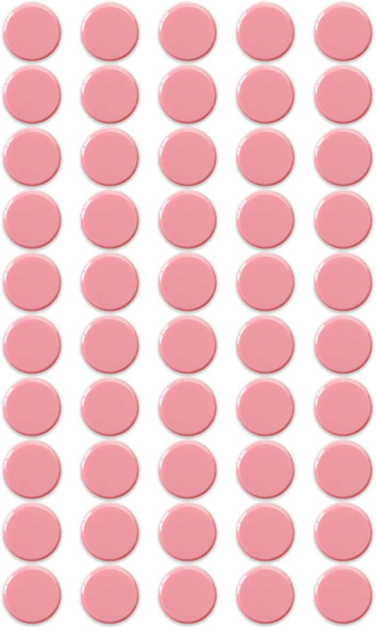 Qualsen 50 Pack Pink Fridge Magnets, Cute Funny Heavy Duty Round Magnets for Refrigerator Whiteboard Locker Kitchen Office Classroom