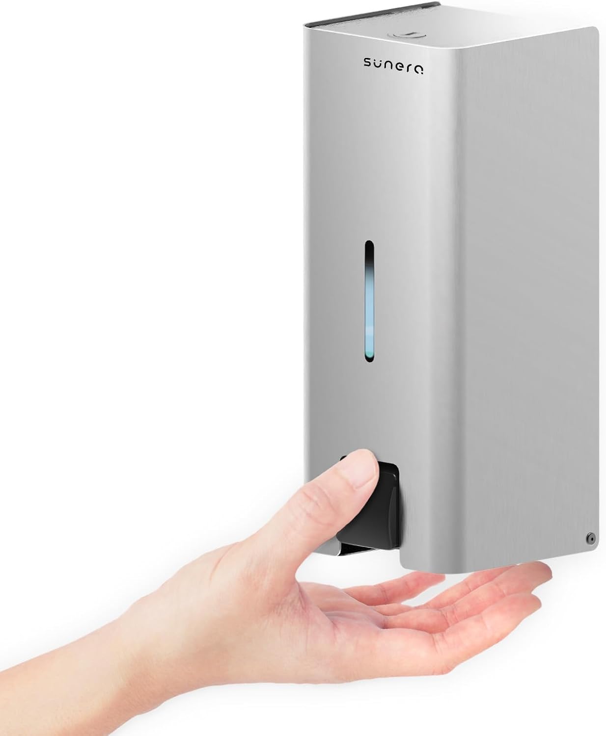 Sunera Commercial Soap Dispenser Wall Mount Luxury 304 Stainless Steel Soap Dispenser Kitchen Bathroom Industrial Push Hand Sanitizer Dispenser 1000ml SUNERA