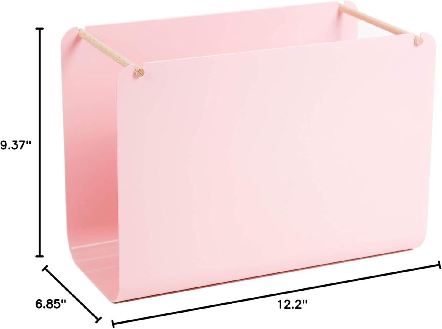 U Brands, Arc Desktop File Organizer, Metal, Pink, 3550A02-04