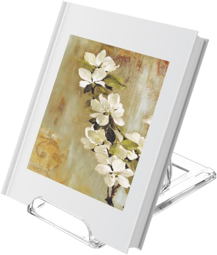 （10 Pack ）Acrylic Book Stand for Display Adjustable Clear Display Holder Easel Collector Stand for Home Office Back to School Comic Album CD Magazine Postcard Artworks (4.2 x 4.3 x 2.35 Inch)