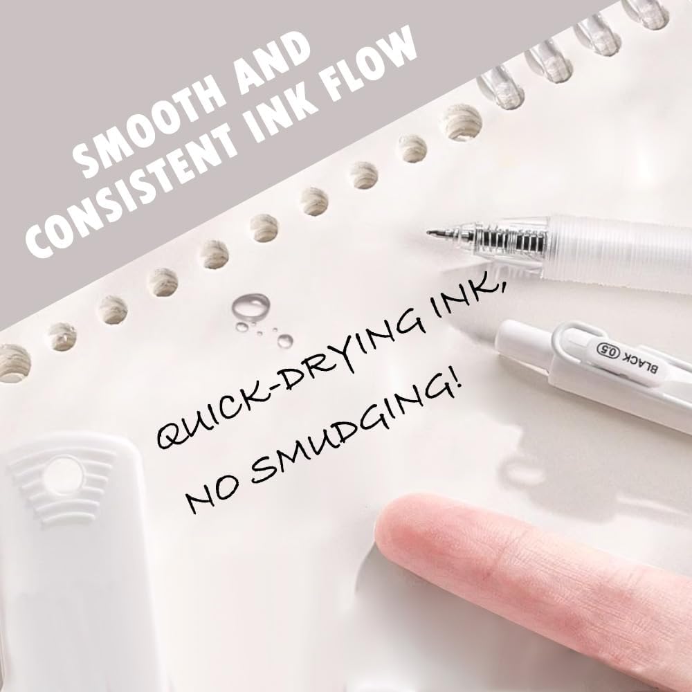 HVOMO Stationery Set,1 large-capacity pencil case,5 quick-drying pens,50 waterproof stickers,2 sticky note pads(200 sheets),1 set of 10-color index labels (200 sheets),Student stationery gift (Purple)