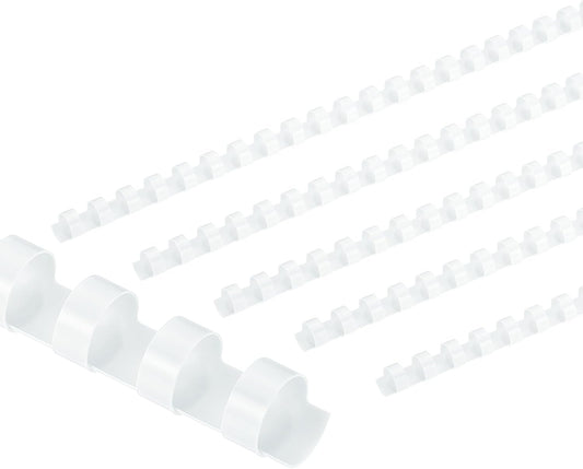 PATIKIL 12mm (1/2") Plastic Binding Combs, 100 Pcs 21 Rings Comb Binding Spines 90 Sheet Capacity Letter Size for Binding Paper Sheets, White