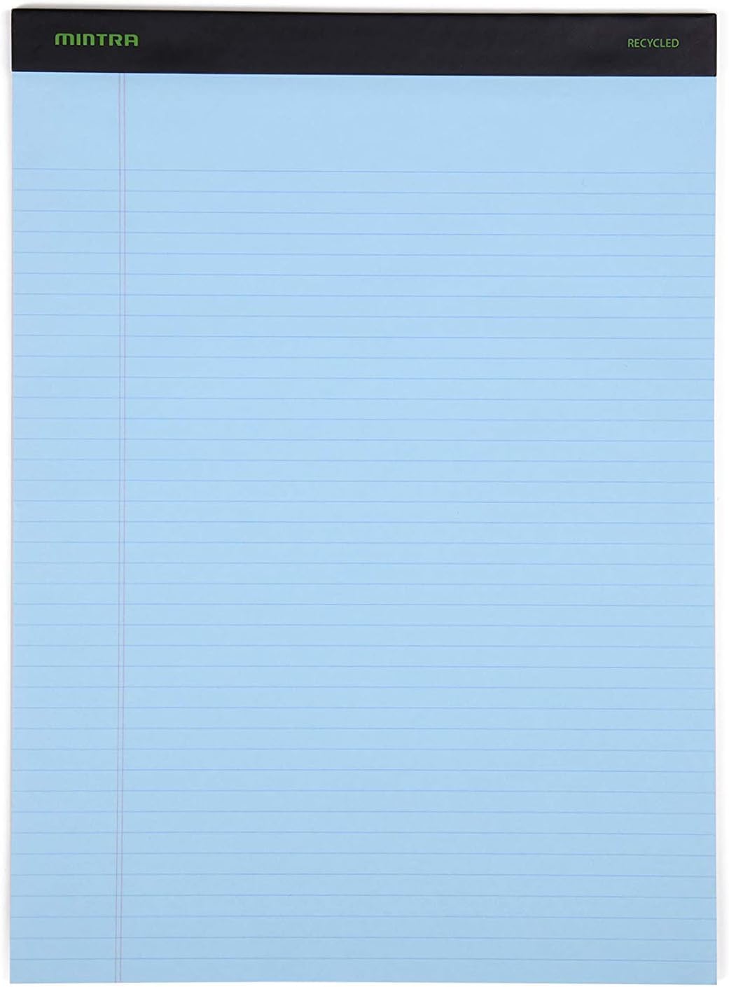 Mintra Office Legal Pads, ((Basic 6pk - (Pastel Version #3), 8.5in x 11in, Narrow Ruled)) - Includes 2 Blue Writing Pads, 2 Pink Writing Pads and 2 Green Writing Pads