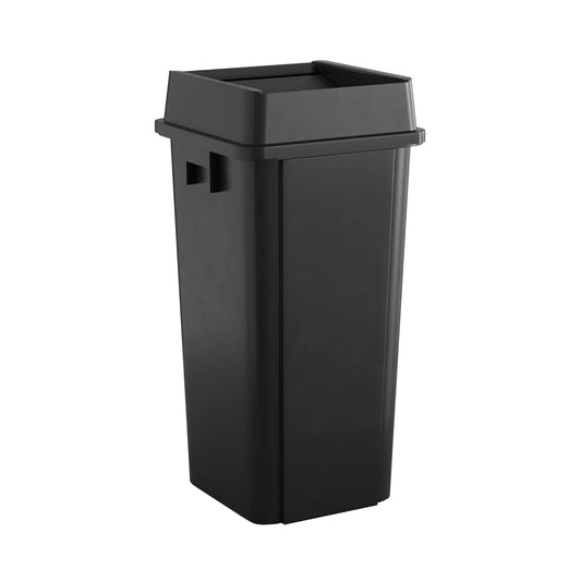 23 Gallon Black Square Commercial Trash Can with Lid