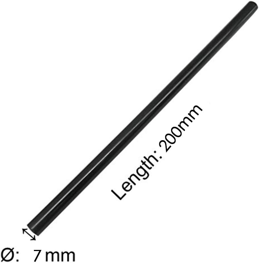 TRENDBOX Pack of 10 Black 7mmx200mm - Hot Melt Glue Sticks Strips Melting Adhesive for Handmade Craft DIY Home Office Project Craftwork Fix & Repairs