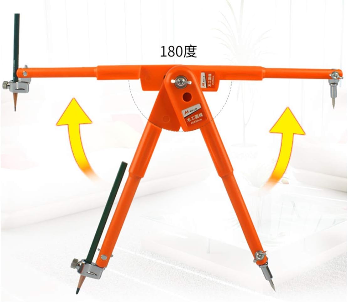 Professional Woodworking Compass Pencil Marking Compass Circle Maker Scriber Compass for Geometry (Large)