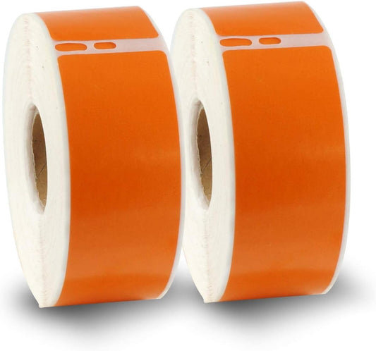 BETCKEY - Compatible DYMO 30252 (1-1/8" x 3-1/2") Address & Barcode Replacement Labels - Compatible with Rollo, DYMO Labelwriter 450, 4XL & Zebra Desktop Printers[2 Rolls/700 Labels, Orage]