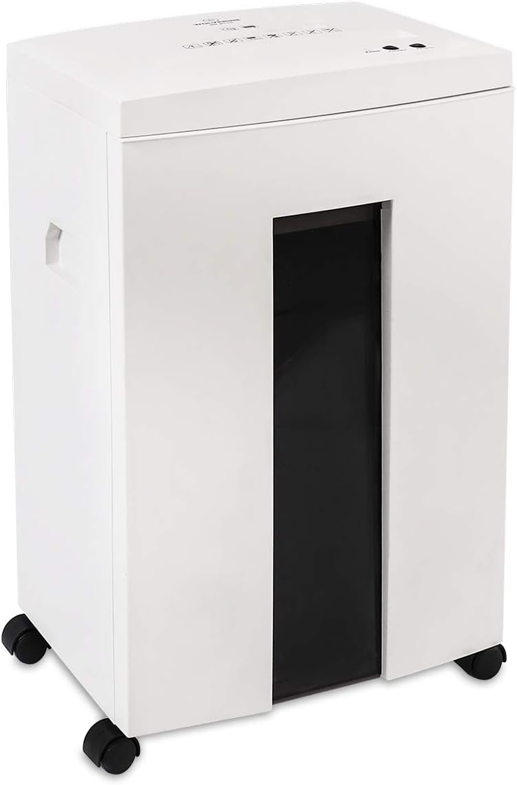 WOLVERINE 10-Sheet Super Micro Cut High Security Level P-5 Heavy Duty Paper/CD/Card Ultra Quiet Shredder for Home Office by 60 Mins Running Time and 6 Gallons Pullout Waste Bin SD9112(White ETL)
