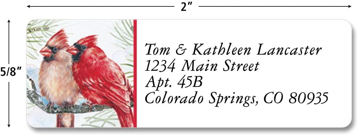 Colorful Images Garden Friends Birds Return Address Mailing Labels, Personalize with Name & Addresses, Set of 240 Self Adhesive, Easy Peel Flat Label Sheets, ⅝ x 2”, 6 Designs