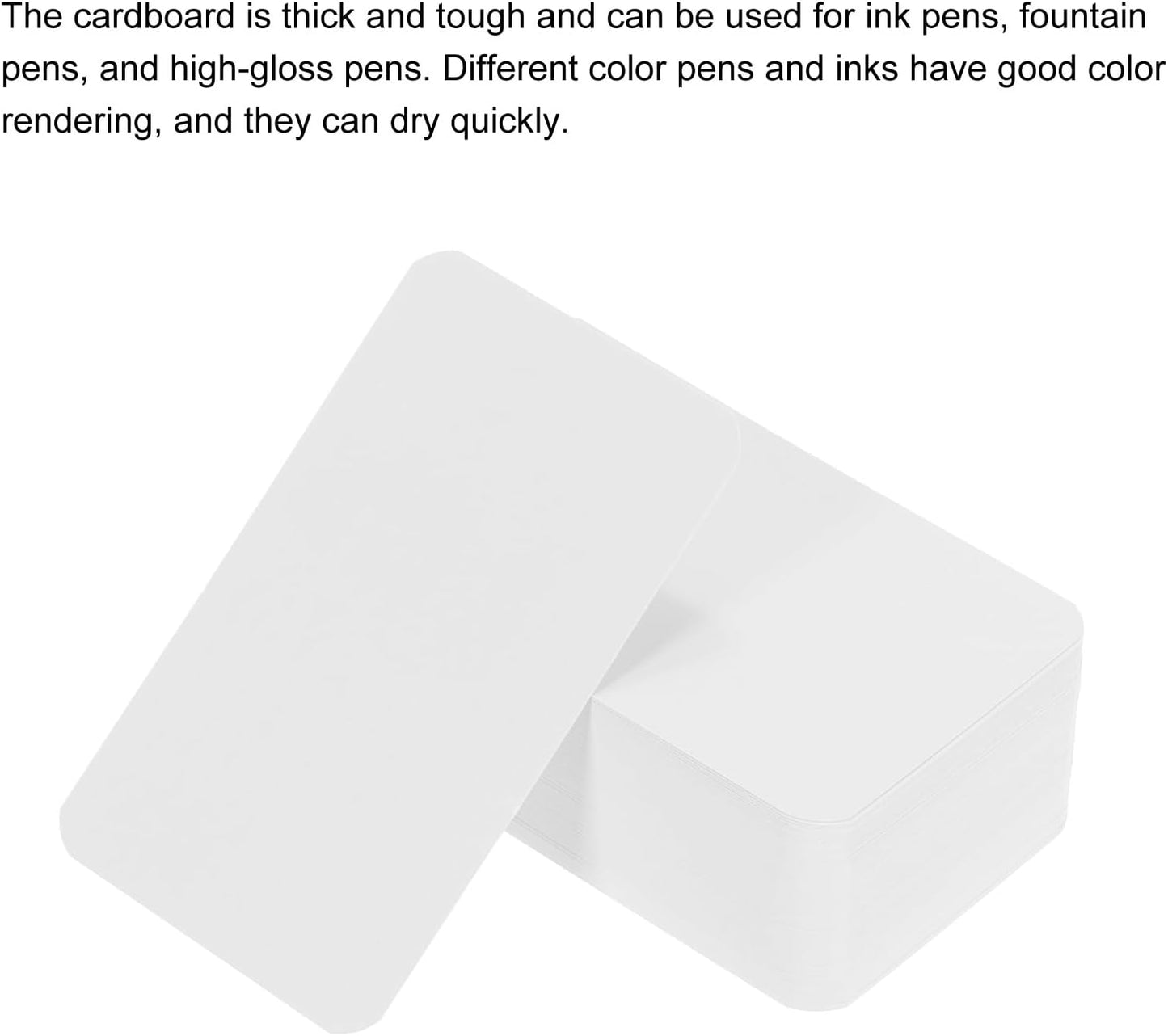 PATIKIL 3.5" x 2" Blank Paper Business Cards, 100 Pack Small Index Flash Cards Words Message Note Card Mini Paper Tags for DIY Gift Craft Scrapbooking, White