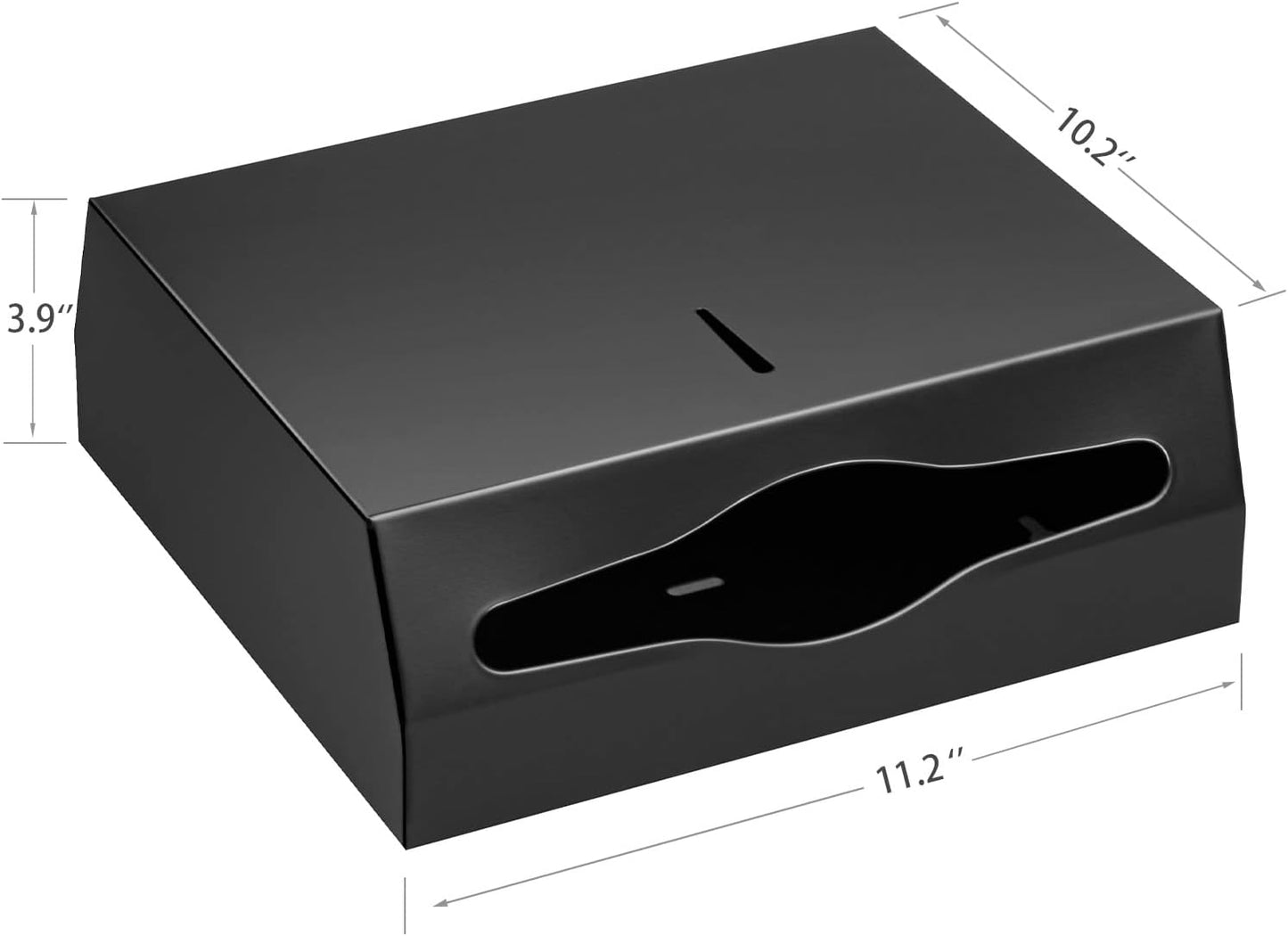 Paper Towel Dispenser Wall Mount Commercial, C Fold Multifold Hand Paper Towel Dispenser, Stainless Steel Tissue Holder (Matte Black)