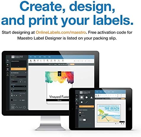 2.625" x 1" Waterproof Clear Gloss Address Labels - Pack of 300 Transparent Labels, 10 Sheets - Compatible with Laser Printers, OL875CL, OnlineLabels