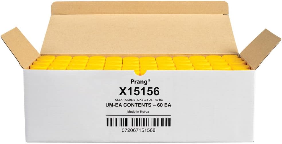 Prang Washable Glue Stick, Clear, 74 Oz., 60 Count