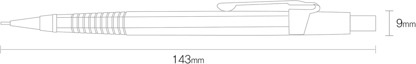 JVPEN Transparent Mechanical Pencils – 0.5 mm Drafting Pencils, Assorted Clear Colors – Smooth Writing, Non-Slip Grip, Built-in Eraser – Ideal for School, Office & Technical Drawing – 12-Pack