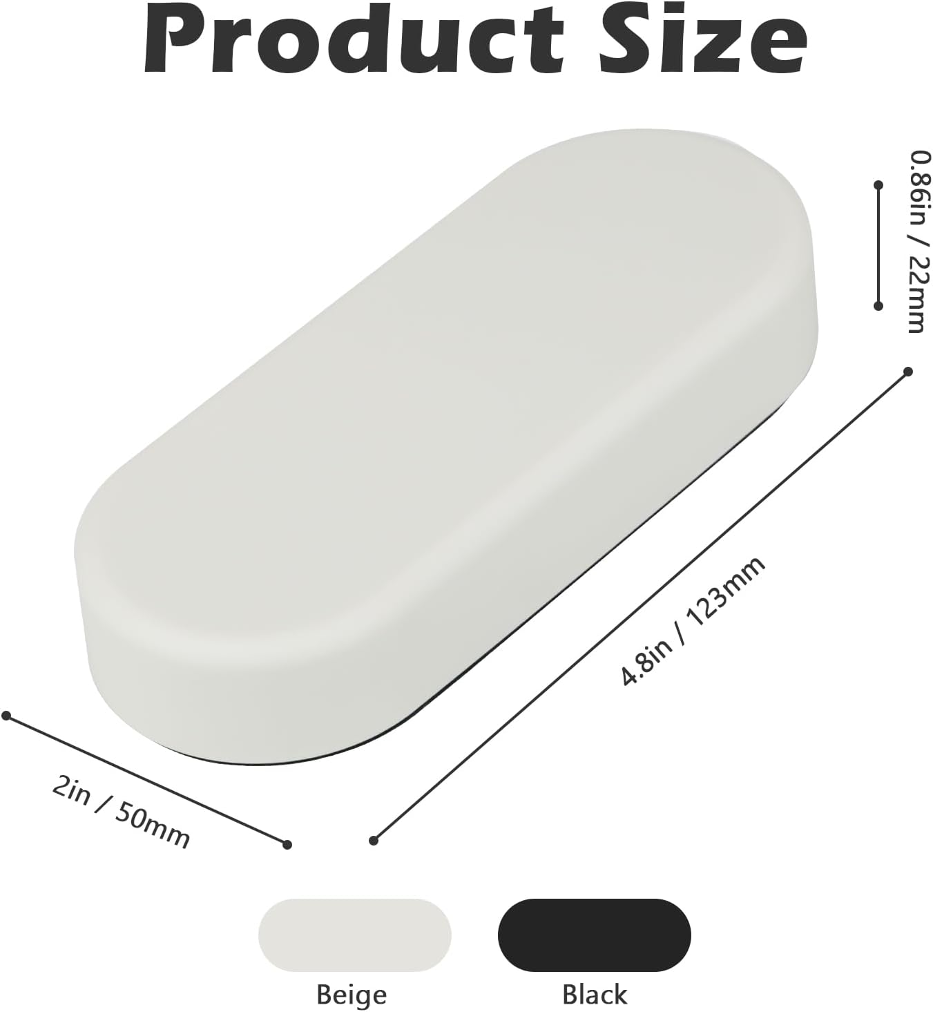 Ddaowanx Dry Erase Erasers, Magnetic Whiteboard Eraser Classroom Must Haves for Students Teachers, School Supplies (2 Pack, Black+White)