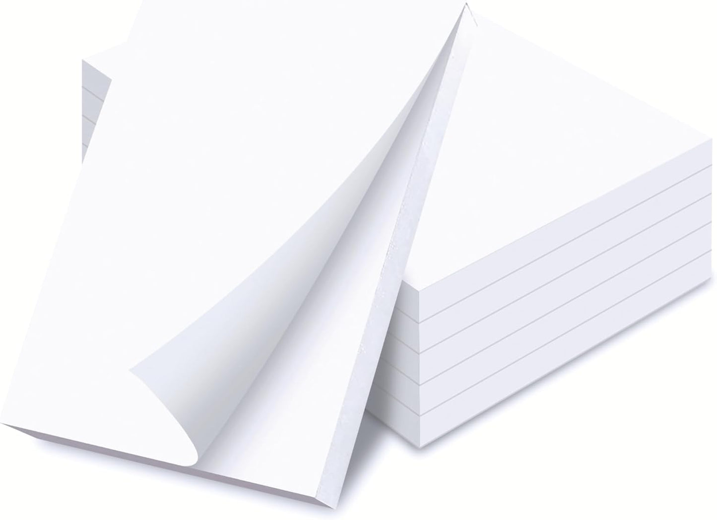 Better Office Products Blank Scratch Note Pads, 3" x 5", Server Notepads, 100 Sheets per Pad, Memo Pads, Gummed Binding for Easy Tear-off (10 Pack)