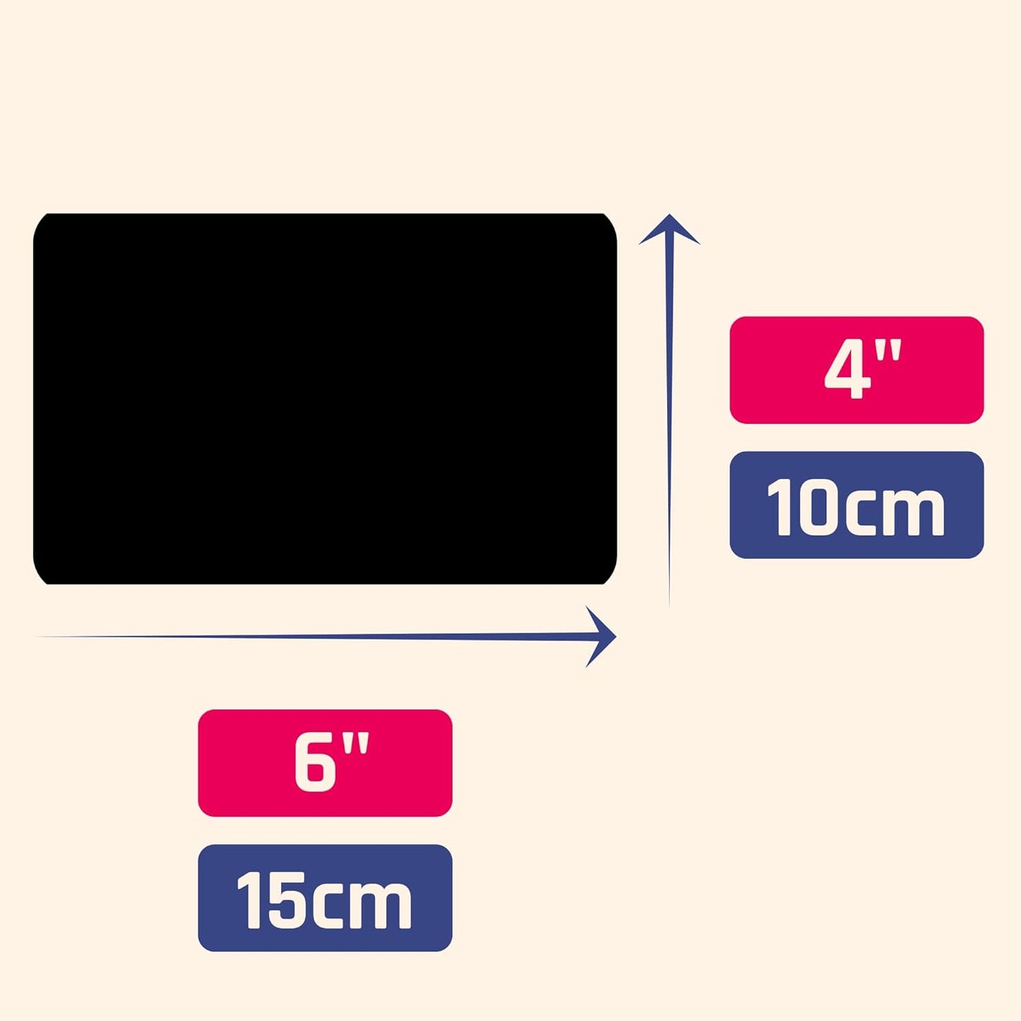 50-Pack, Chalkboard Labels Stickers, Erasable and Reusable - Rectangle, 6" x 4"