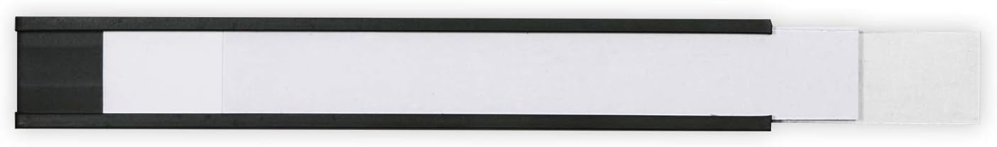 SmartSign Magnetic 'C' Channel Label Holders for Metal Racks and Shelves | 0.5" x 4" Pack of 25