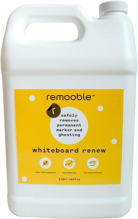 Remooble Dry Erase Whiteboard Cleaner 1 Gallon (4 Pack)
