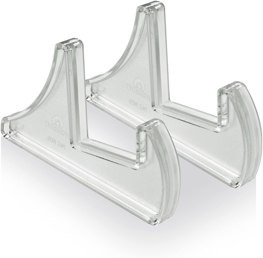 Acrimet Pocket File Holder Vertical Design Brochure Display (for Wall Mount or Countertop Use) (Removable Supports Included) (Letter Size) (Clear Crystal Color)