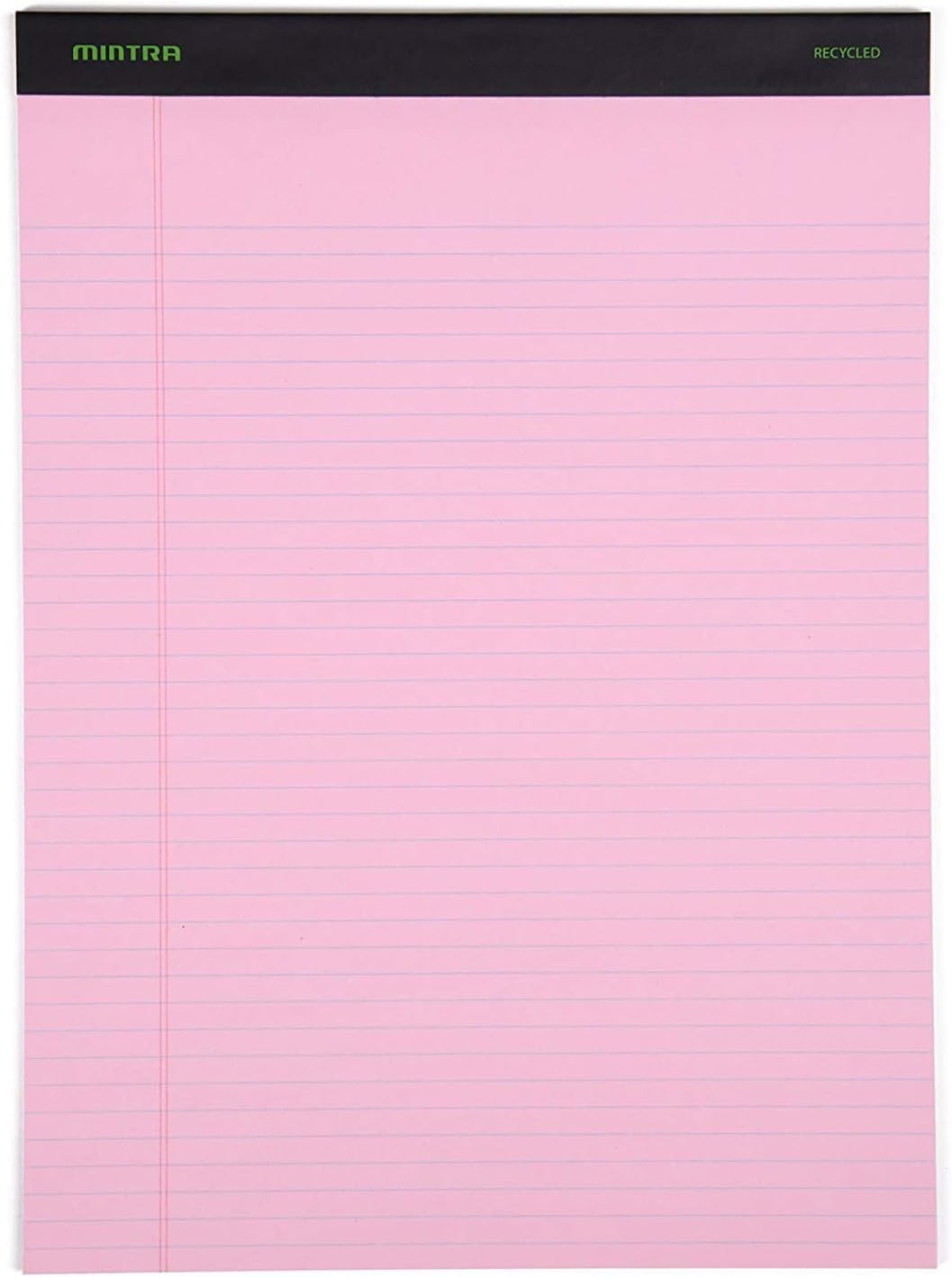 Mintra Office Legal Pads, ((Basic 6pk - (Pastel Version #3), 8.5in x 11in, Narrow Ruled)) - Includes 2 Blue Writing Pads, 2 Pink Writing Pads and 2 Green Writing Pads