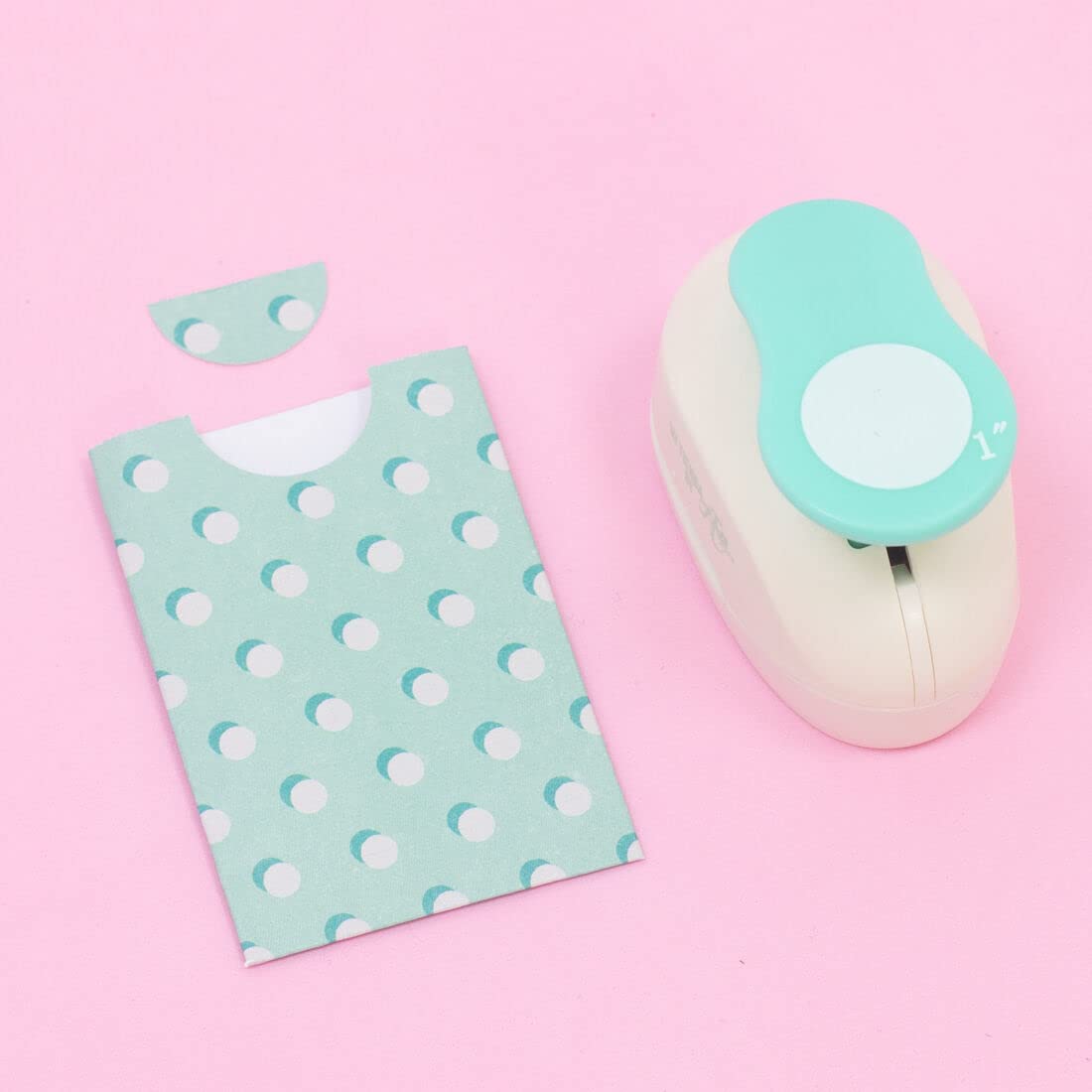 Craftelier - 1 Inch Circle Punch with Lever Press | Shape Hole Puncher for Paper Crafts | Round Hole Punch to Create Scrapbooks, DIY Cards & Journals | Mini Hole Punch for Paper & Cardstock.