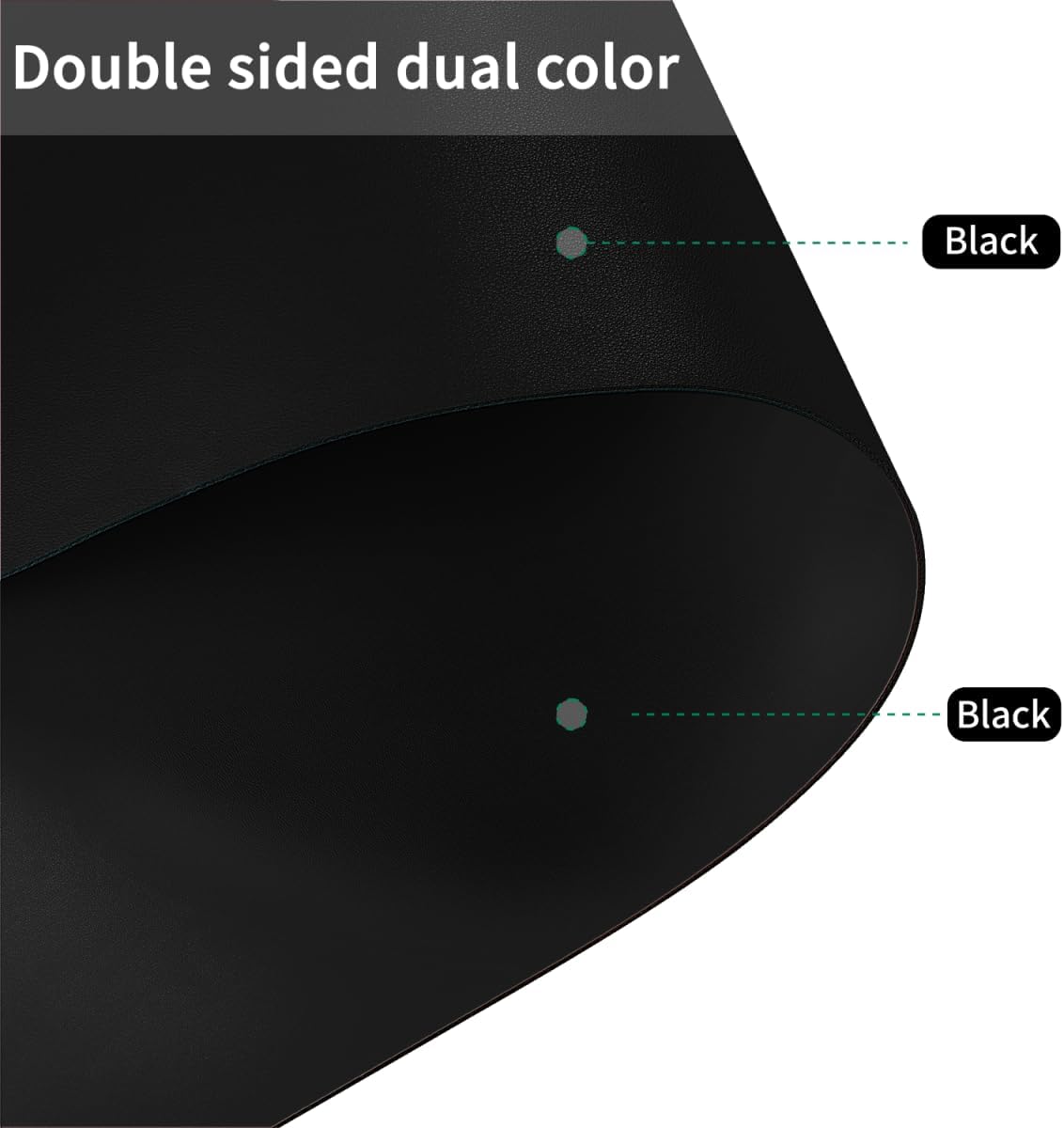 Dining Covers - 38x60 Inch Waterproof Easy to Clean Can Conceal Flaws Protector The Table Top from Scratches Used for Dining (Black+Black 38x60)