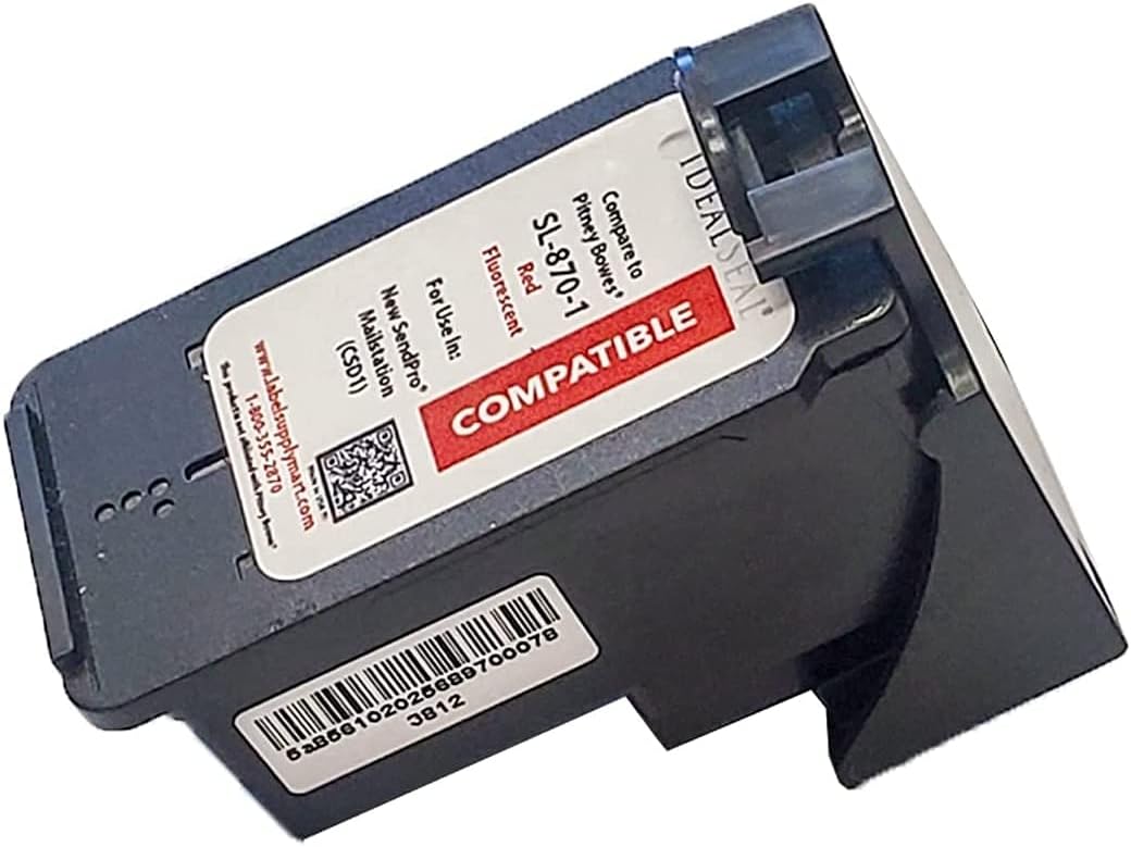 IDEALSEAL Replacement Postage Ink for SL-870-1 Red Ink Cartridge for New SendPro Mailstation (CSD1) (2 Pack)