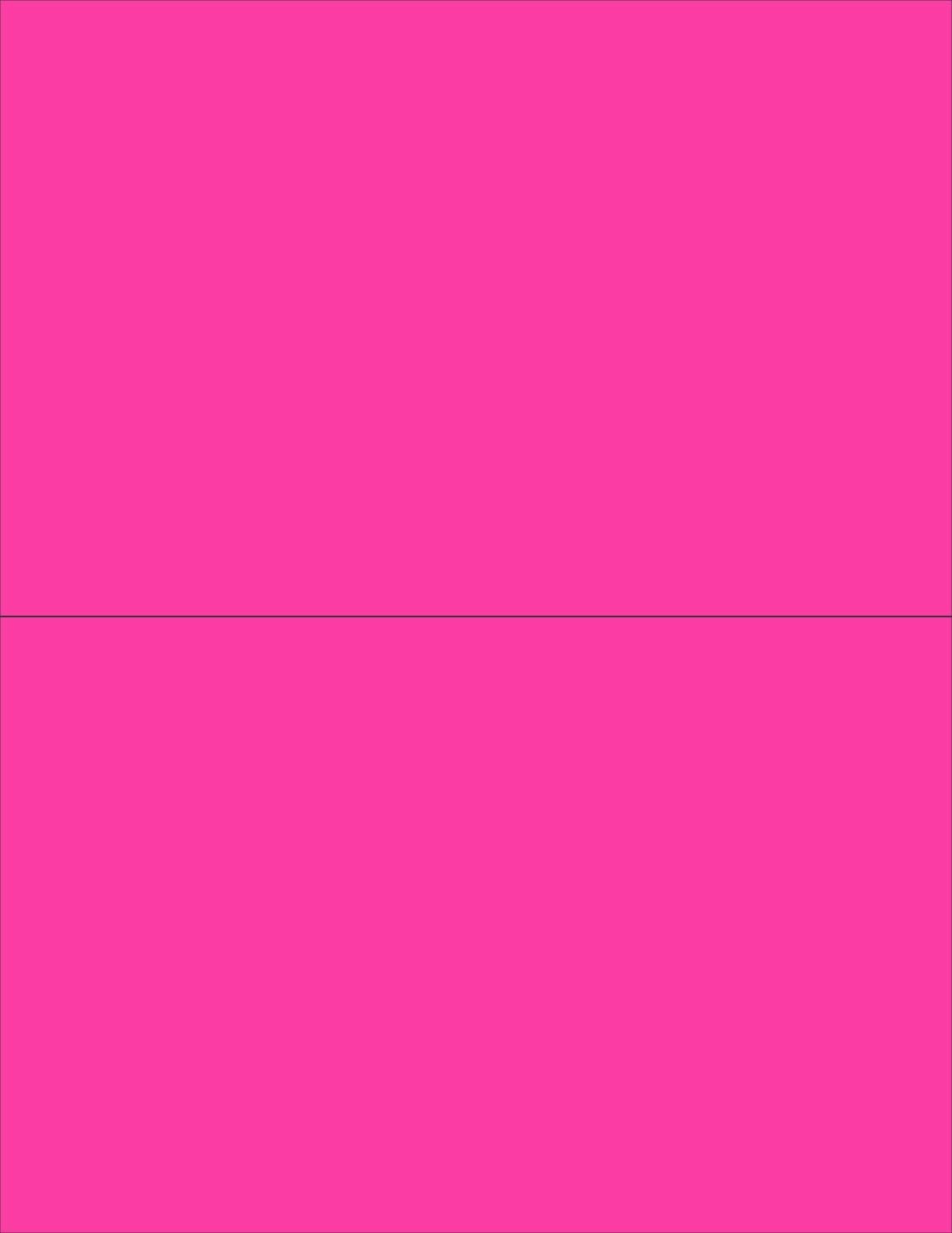 NextDayLabels - 8-1/2 x 11 Neon Color High Light Fluorescent Labels for Laser & Inkjet Printer (Pink Fluorescent, 8-1/2" x 5-1/2" - 2 Per Page | 200 Labels)